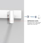 VAEHOLD Hat and Coat Wall Mount Rack - Hooks for Robes, Bags, Keys, and Towels - Bathroom Towel Hanger Organizer (White, “T“ 