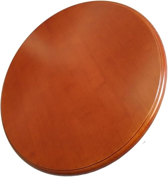 24''Round Walnut Rotating Dinner Platters, Large Lazy Susan Turntable, 360-Degree Smooth Rotation for Kitchens, Dining Rooms