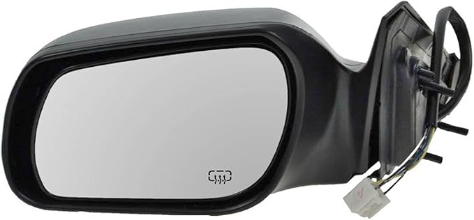 TRQ 2 Piece Driver and Passenger Side Mirror Assembly Set Electric Adjustment Heated No Memory Black Compatible with 2003-200