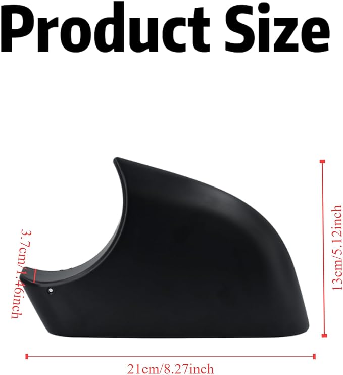 fit For Tesla Model Y Front Wing Mirror Cover Holder Lower Tray 2018-2024， Side Mirror Bottom Cover Replacement for Tesla Model Y Wing Repair (left side black)