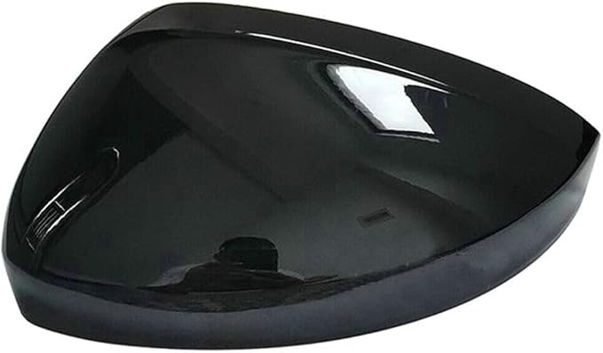 Rearview Side Wing Mirror Caps Cover for VW Tiguan MK2 2017 2018 2019 2020 Gloss Black (Left Driver Side)