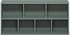Furinno LUDER Book Shelf, 7-Cube Bookshelf, Bookcase with Open Shelves, 9.4 x 19.5 x 41.7, Easy Assembly, for Living Room, Be