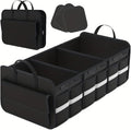 CloudDream Car Trunk Organizer and Storage, 35.4 Large Foldable Cargo Storage with 3 Compartments & 6 Pockets, Waterproof
