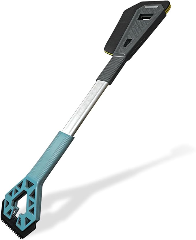 3 in 1 Snow Brush and Ice Scrapers for Car Windshield, 28" No-Scratch Automotive Window Cleaning Scraper with Ergonomic Grip, Detachable Winter Snow Removal Tool for Most Sedans(Blue)