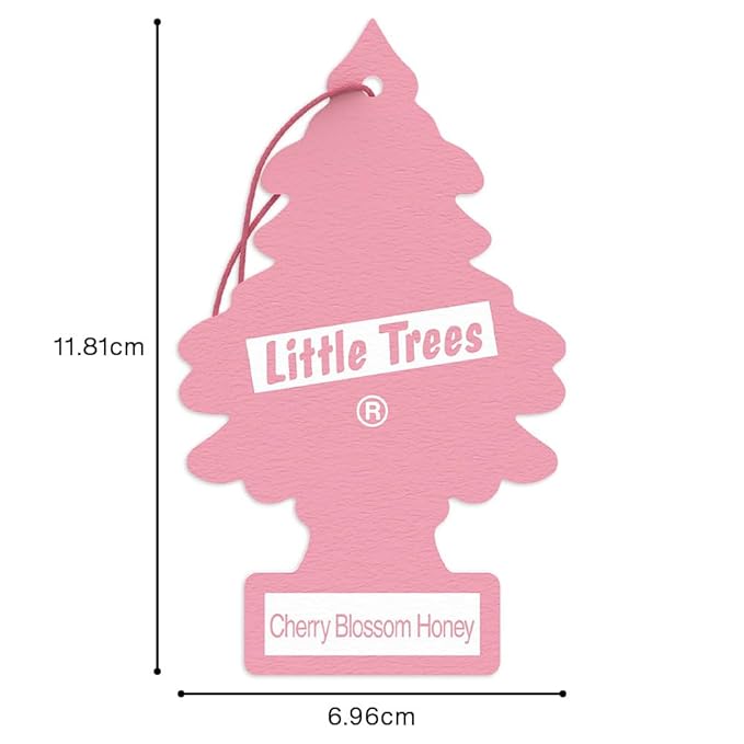 LITTLE TREES Car Air Freshener | Hanging Tree Provides Long Lasting Scent for Auto and Home | 24 Air Fresheners |Cherry Bloss