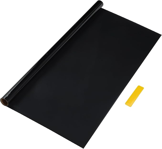 Car Window Tint Film Window Privacy Film Car Carbon 2 PLY PET 24.61 ft x 23.62 Inch 1 Pc Black VLT 11% IRR 66% UVR 96%