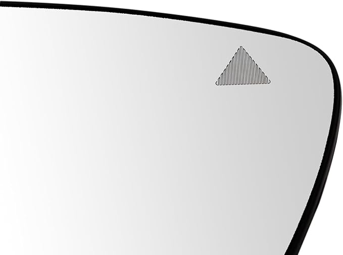 TRQ Passenger Side Mirror Glass Heated Blind Spot Indicator Clear Compatible with 2015-2017 Chrysler 200 CH1325190