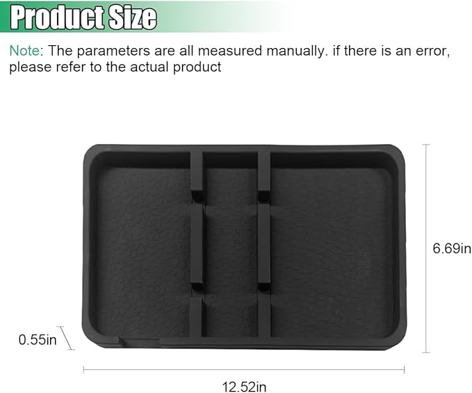 Large Dashboard Mat for Car - Rubber Anti-Slip Dash Pad Accessory Car Phone Holder Tray - Universal Auto Dashboard Organizer 