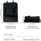 GMQ Car Seat Organizer,Multifunctional Tactical Car Seat Back Storage Pocket with Molle Pouch,Universal Fits for SUV,F150,Car Truck for Road Trips (1, Black)