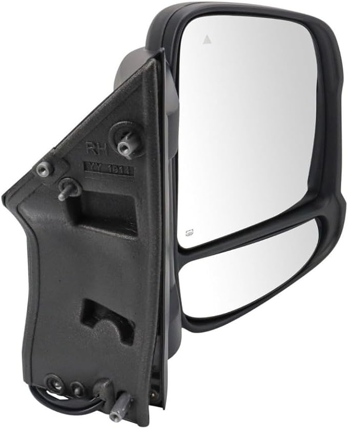 CarLights360 For Ram ProMaster 1500 2021 2022 2023 Door Mirror Passenger Side | Textured | Power | Heated | With Signal/Blind Spot Detection | Manual Fold | Replacement For CH1321548 | 7JR84JXWAA