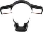 Carbon Fiber Steering Wheel Cover Molding Trims for Nissan Pathfinder 2022-2025 for 2021-2024 Rogue