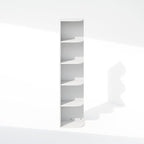 Furinno Reed Corner Shelf, 5-Tier Corner Bookshelf, Book Shelf, Corner Shelves, Storage Rack, for Organization and Storage, H