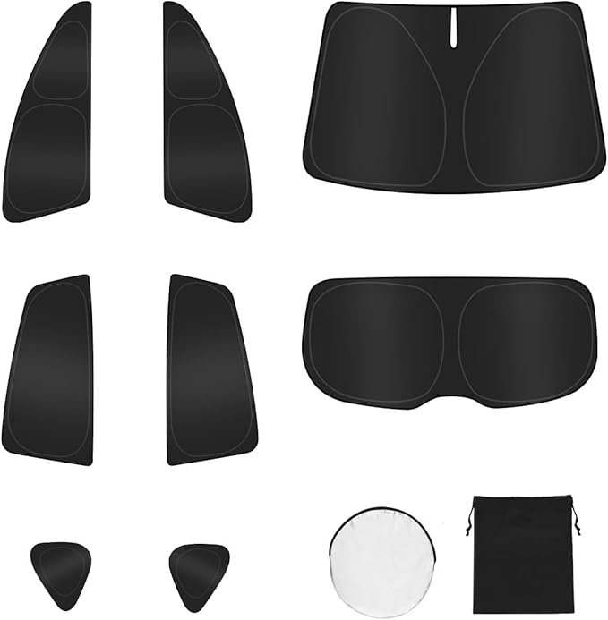 8PCS Window Shades for Crosstrek 2018-2023 Accessories – Full Coverage Sun Shade for Side Windows, Rear Triangular & Windshield – UV Protection & Privacy for Camping, Napping, Relaxing