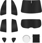 8PCS Window Shades for Crosstrek 2018-2023 Accessories – Full Coverage Sun Shade for Side Windows, Rear Triangular & Windshield – UV Protection & Privacy for Camping, Napping, Relaxing