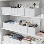 Drawer Organizer Clothes Set of 12 White-Grey - Dresser Organizer For Nursery, Bedroom, Closet - Perfect Baby Clothes Organiz