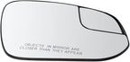 TRQ Heated Mirror Glass Right Passenger Side Snap On Backing Plate Compatible with 2016-2018 Toyota RAV4 TO1325175