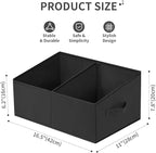 DIMJ Closet Storage Bins, 6 Pack Storage Baskets for Shelves, Foldable Closet Organizer with Handle, Linen Closet Organizers 