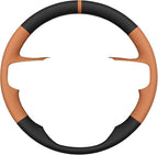 MEWANT Steering Wheel Cover for GMC Sierra Steering Wheel Cover for GMC Sierra 1500 / Sierra 1500 Limited/Sierra 2500 / Sierra 3500/ Yukon (XL) Hive Microfiber Leather