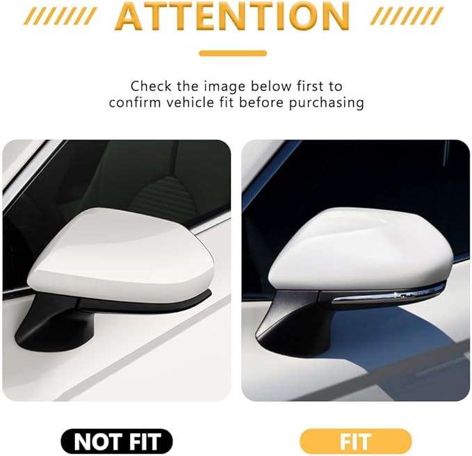 Rearview Mirror Caps Fitment for Toyota Camry 2018-2025 2PCS-Set (Gloss Black - Original, For Camry 2018-2025)