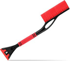 Baderke Snow Brush and Ice Scrapers for Car Windshield Detachable Window Snow Scrapers and Brush with Ergonomic Foam Grip Ice Removal Tool for Cars, Trucks, Suvs(Red)