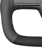 MEWANT Steering Wheel Cover for Yoke Style Steering Wheel for Tesla Model S 2021-2023 / Model X 2021-2023 Hand-Stitched Steering Wrap