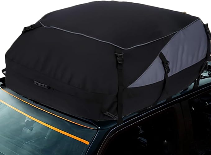 Car Roof Rack Luggage Bag, Rooftop Cargo Carrier Roof Bag Waterproof Vehicle Soft-Shell Roof Luggage, with Lacing Strap, Safety Hook (160 * 110 * 45cm)