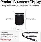 Motelor Deep Drawstring Car Cup Holder for 40oz Stanley Tumblers - 10-Inch Depth Secures Tallest Bottles, Rip-Stop & Machine Washable, Heavy-Duty Organizer for SUV/Truck