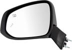 TRQ Driver & Passenger Side Power Heated Mirrors with Blind Spot Paint to Match Black Compatible with 2021-2023 Toyota Sienna