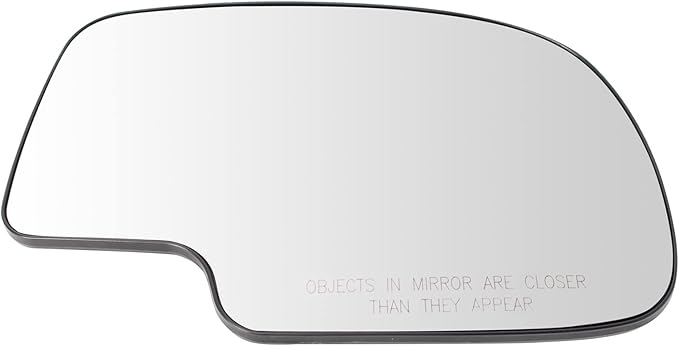 TRQ Passenger Side Power Mirror Glass Clear Snap On Compatible with 1999-2007 Chevrolet Silverado Suburban Tahoe Avalanche GM
