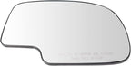 TRQ Passenger Side Power Mirror Glass Clear Snap On Compatible with 1999-2007 Chevrolet Silverado Suburban Tahoe Avalanche GM