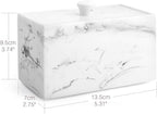 Luxspire Cotton Swab Holder, Qtip Holder Dispenser with Lid, 2 Compartments Cotton Ball Organizer, Bathroom Container for Cot