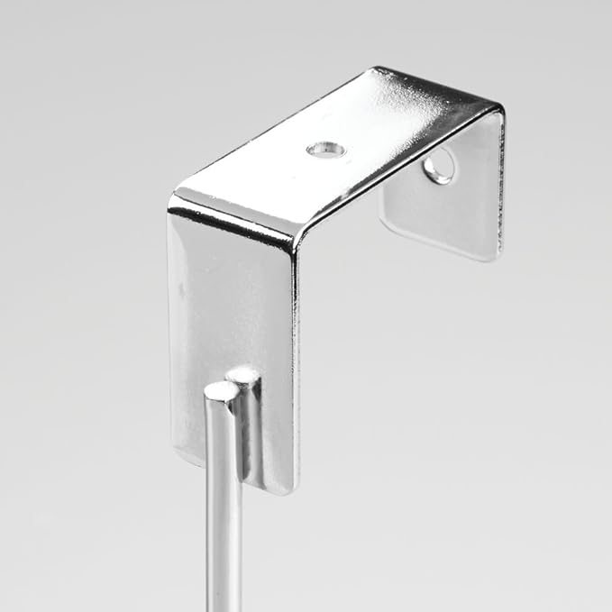 iDesign Classico Steel Over-The-Door 12-Hook Storage Rack - 18.75" x 5" x 10.75", Chrome