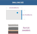 7 Pack Small Space Saver Vacuum Storage Bags for Clothing Travel, Vacuum Seal Compression Bags for Clothes, Packing, Luggage,