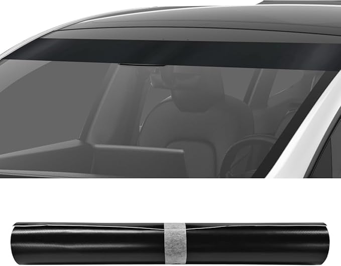 YoRise Car Windshield Banner Sticker Decal, Waterproof Vinyl Auto Front Window Tint Strip, Universal Vehicle Exterior Windscreen Sun Visor Decoration Sticker for Trucks, SUVs, Cars(Matte)