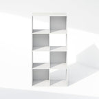 Furinno PELLI Book Shelf, 8-Cube Bookshelf, Horizontal Cube Storage Organizer Bookcase, 11.7 x 23.7 x 47, for Living Room, Be