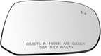 TRQ Passenger Side Mirror Glass Heated Blind Spot Convex Clear Compatible with 2020 2021 2022 Kia Telluride KI1325129