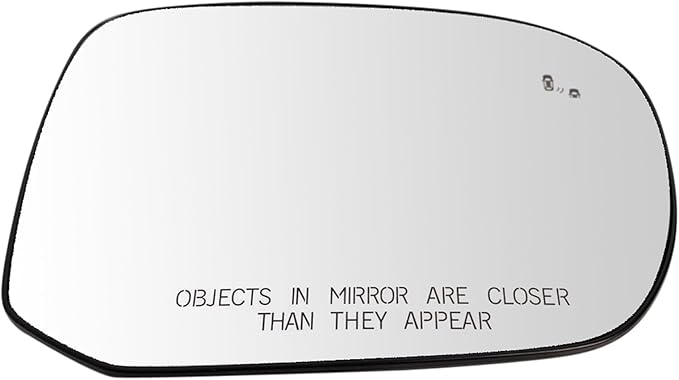 TRQ Passenger Side Mirror Glass Heated Blind Spot Convex Clear Compatible with 2020 2021 2022 Kia Telluride KI1325129