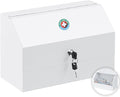 KYODOLED Wall Mount Medicine Lock Box, Drug Cabinet with Key, Large Capacity Secure Steel Prescription, First Aid Kit for Eme