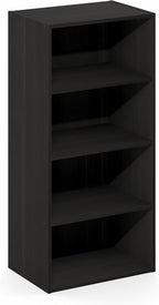 Furinno Basic Book Shelf, 4-Tier Bookcase with Open Shelf, Bookshelf, Cube Storage Organizer, 11 x 17 x 35, for Living Room, 