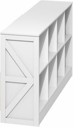 Furinno Jensen Book Shelf, 8-Cube Farmhouse Bookshelf, Display Bookcase, 11.8 x 47.6 x 26.8, for Living Room, Bedroom, Home O