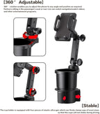 Car Cup Holder Phone Mount, Universal Auto Cell Phone Stand with Drink Expand Cup Holder,2 in 1 Multifunctional Car Cup Holde