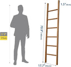 SwallowLiving 6ft Blanket Ladder, Solid Wood Towel Ladder, Rustic Decorative Ladder for Blankets, Farmhouse Wooden Quilt Rack
