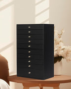 GUKA Large Jewelry Box, Jewelry Case with 10 Drawers for Big and Small Jewelry, Jewelry Storage Organizer for Watch Earrings 