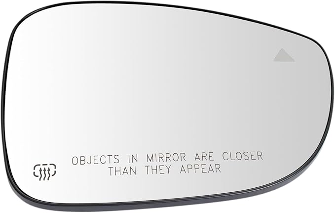 TRQ Passenger Side Mirror Glass Heated Blind Spot Convex Includes For Factory Equipped & Aftermarket Mirrors Compatible with 