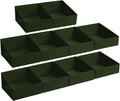 DIMJ Closet Storage Bins 10 Pack - Fabric Storage Baskets for Shelves, Collapsible Clothes Organizer with Handles, Trapezoid 
