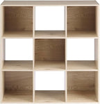 Whitmor 9 Cube Storage Organizer, Open Storage Display Bookshelf, Storage Cabinet for Living Room, Bedroom, Home, Office, Whi