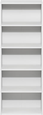 Furinno Basic Book Shelf, 5-Tier Bookshelf, Storage Organizer Bookcase with Open Shelf, 7 x 17 x 44, for Living Room, Bedroom