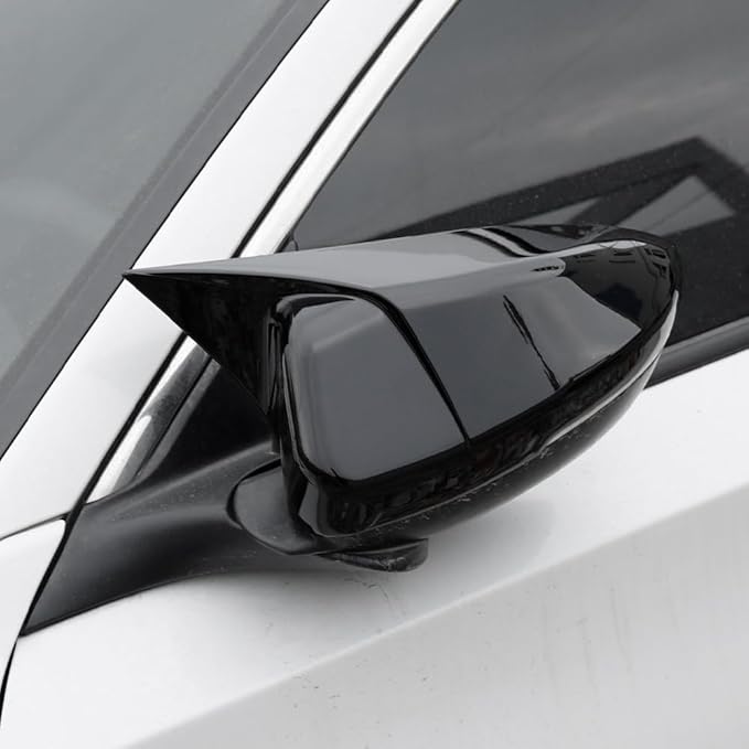 YINGTUU for Honda Accord 10th Gen 2018 2019 2020 2021 2022 2023 2024 2025 Car Ox Horn Side Rearview Mirror Cover Wing Mirror Protect Stickers Exterior Accessories Decals Bright Black
