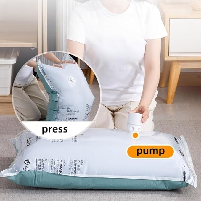 Vacuum Storage Bags for Clothing - NeatNest 6 pack Large Flat Bags (31.5"×39.4") for Comforters, Blankets, and Winter Clothes