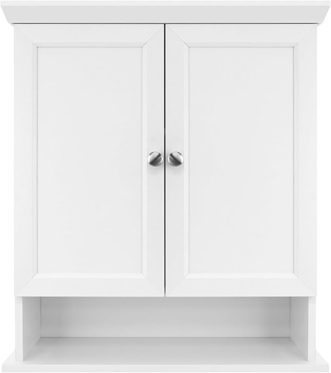 MCS 23x26 White Medicine Cabinet Organizer, Wall Mounted Bathroom Cabinet for Over-The-Toilet Storage, Bathroom Furniture & R